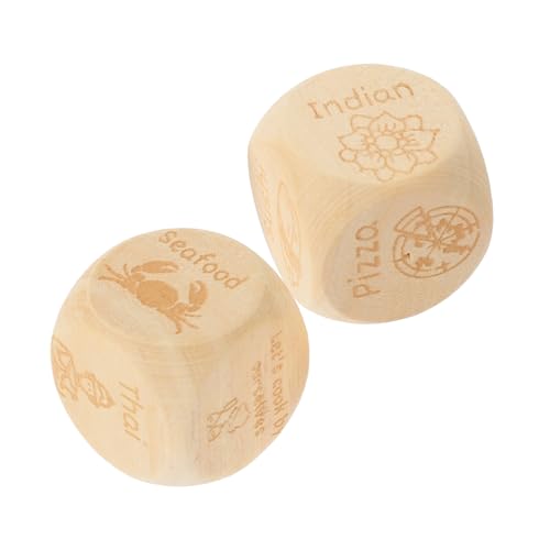 VICASKY 2st Gourmet-würfel Entscheidung Mehrseitige Würfel Essen-Spiel Entscheider was Ist Würfel-stütze Nacht-Date-würfel Taschenwürfel Jubiläumsgeschenke Für Sie Partyzubehör Hölzern von VICASKY