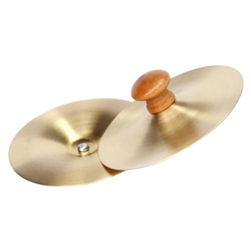 VICASKY 2st Kupfer Becken Kleines Fingerinstrument Musikalische Fingerbecken -Instrument- Tanzrequisiten Handbecken Bühnen-handbecken-Instrument Schlaginstrument Hölzern VICASKY 2st Kupfer Becken Kleines Fingerinstrument Musikalische Fingerbecken -Instrument- Tanzrequisiten Handbecken Bühnen-handbecken-Instrument Schlaginstrument Hölzern von VICASKY