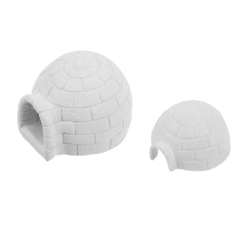 VICASKY 2st Mikrolandschafts-iglu-Szene Puppenhaus Miniaturen Selber Machen Mikrolandschaftsspielzeug Kleine Iglu-Figuren DIY Arktische Dekorationen Mikro-iglu-Dekorationen Harz Weiß VICASKY 2st Mikrolandschafts-iglu-Szene Puppenhaus Miniaturen Selber Machen Mikrolandschaftsspielzeug Kleine Iglu-Figuren DIY Arktische Dekorationen Mikro-iglu-Dekorationen Harz Weiß von VICASKY