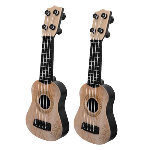 VICASKY Gitarre Für Kinderanfänger – Realistisches Gitarrenimitat-Spielzeug 2-teiliges Ukulelen-Musikinstrument Für Kinder Sicher Für Kleinkinder von VICASKY