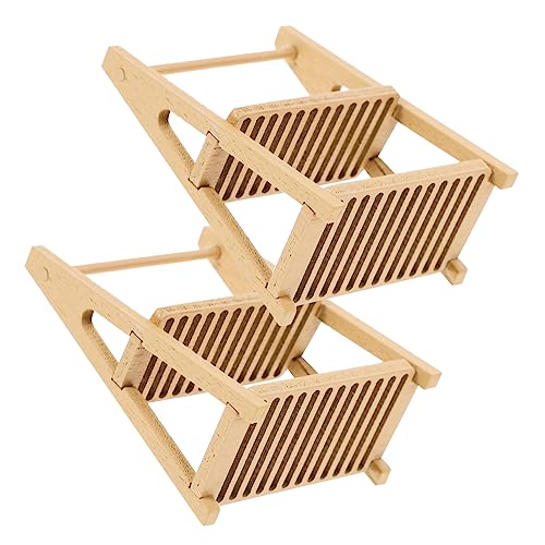 VICASKY 2st Miniaturen Zum Basteln Fotografie-modellregal Mini Möbel Regal Puppenmöbel Mini Regal Winzige Hausdekorationen Miniaturmöbel Und Accessoires Puppenhaus-Miniatur Holz von VICASKY