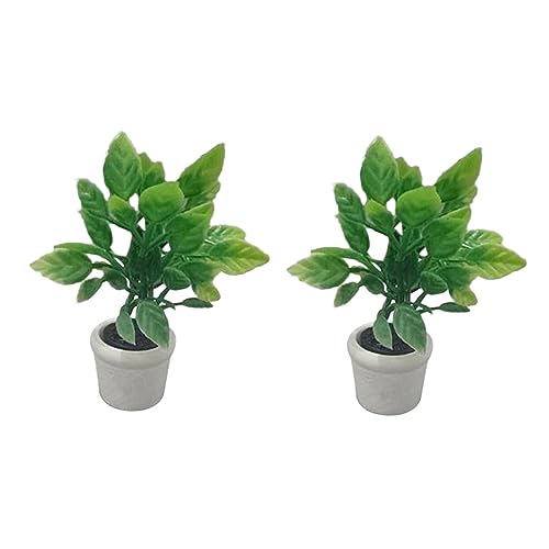 VICASKY 2er-Pack Künstliche Mini-Bonsai-Pflanze Im Maßstab 1:12 Grüne Topfpflanze Für Puppenhaus Und Projekte VICASKY 2er-Pack Künstliche Mini-Bonsai-Pflanze Im Maßstab 1:12 Grüne Topfpflanze Für Puppenhaus Und Projekte von VICASKY