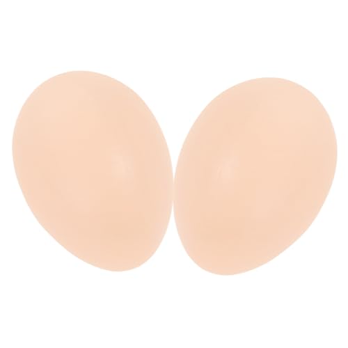 VICASKY 2st Nachgeahmte Eier Simulierte Eier Hühnersattel Für Hühner Hühnerstall-Schild Hühnerdraht Künstliches Hühnerei Lebensechte Eier Küche Food-Modell Eier Legen Eierablage PVC Weiß von VICASKY