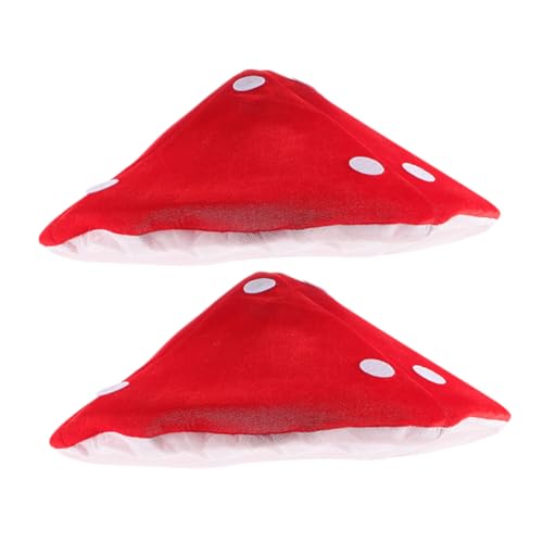 VICASKY 2 Stücke Pilzhut Für Kinder Roter Pilz Baby Halloween Kostüm Kappe Gummiband Für Party-events VICASKY 2 Stücke Pilzhut Für Kinder Roter Pilz Baby Halloween Kostüm Kappe Gummiband Für Party-events von VICASKY