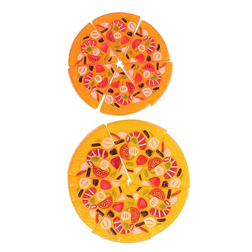 VICASKY 2st Pizza Chee Chee Le Rollenspiel Für Pizzaspielzeug Schneiden Küchenspiel Pizza-Party-spielset Kochspielzeug Kit Zum Pizzabacken Pizza-Spielzeug Kind Essen Obst Plastik von VICASKY