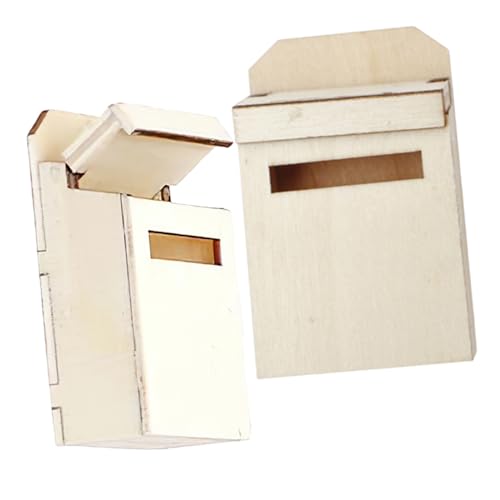 VICASKY Realistisches Mini-briefkastenmodell für Das Puppenhaus 2 Stück Holzbriefkasten für Jungen und Mädchen und Sammlung VICASKY Realistisches Mini-briefkastenmodell für Das Puppenhaus 2 Stück Holzbriefkasten für Jungen und Mädchen und Sammlung von VICASKY