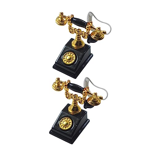 VICASKY Elegante 2 Stücke Miniatur Telefon Ornamente Für Puppe Nähen Spielzeug Mini Versorgung von VICASKY
