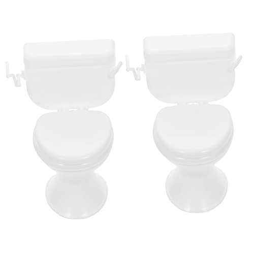 VICASKY 2st Puppenhaus-Toilette Mini - Mini-Dekoration Mäusefiguren Miniatur-mausspielzeug Kaninchen Aus Baumwolle Kommerziell Falsche Ratten Rutschfester Teppich Wannen Plastik Weiß VICASKY 2st Puppenhaus-Toilette Mini - Mini-Dekoration Mäusefiguren Miniatur-mausspielzeug Kaninchen Aus Baumwolle Kommerziell Falsche Ratten Rutschfester Teppich Wannen Plastik Weiß von VICASKY