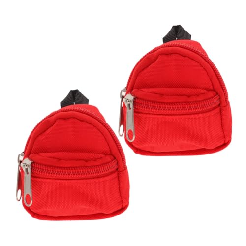 VICASKY Puppen-Schulrucksack Mit Reißverschluss 2-teilig Mini-puppenrucksack Rote Puppen-ankleidetasche Puppen-schulbedarf Kompakt Und Stilvoll VICASKY Puppen-Schulrucksack Mit Reißverschluss 2-teilig Mini-puppenrucksack Rote Puppen-ankleidetasche Puppen-schulbedarf Kompakt Und Stilvoll von VICASKY