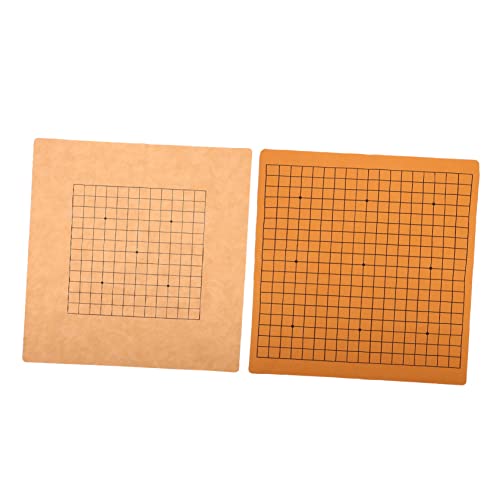 VICASKY Doppelseitiges Pu-Schachbrett 2-teiliges Spielset Faltbare Schachbretter Für Einfache Lagerung Und Vielseitige Zufällige Farbe von VICASKY