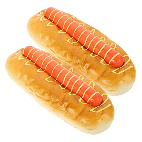 VICASKY 2st Simuliertes Hamburger-Modell Gefälschter Simulationskuchen So Tun, Als Würden Sie Küchenzubehör Spielen Simulation Lebensmittelmodell Laib-Modell Hotdog Kind Gefälschter Kuchen von VICASKY