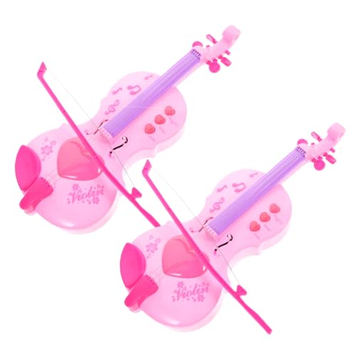 VICASKY 2st Violine Musikspielzeug Kindergeige Musikspielzeug Musikpädagogisches Geigenspielzeug Aus Kunststoff Violine Musikinstrument Spielzeuggeige Plastik von VICASKY