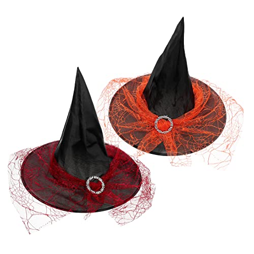 VICASKY 2stücke Halloween Hexenhüte Mit Einzigartigem Design Dekorationsaccessoire Für Partys Geeignet Für Halloween Feiern Aus Komfortablem Oxford Leicht Zu Reinigen Und Mehrfach von VICASKY