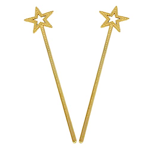 VICASKY 2st Zauberstab Lichtschwert Engel Lichter Für Die Raumdekoration Partyartikel Für Leuchtstäbe Masse Aufkleber Fee Zauberstäbe Für Sternenstab Harz Golden von VICASKY