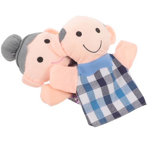 VICASKY 2stücke Familien-handpuppen Opa Oma Aus Weichem Sicherem Für Geschichtenerzählen Rollenspiele Und Kreative Aktivitäten von VICASKY