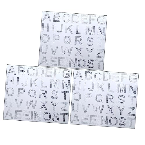 VICASKY 3blätter Strassbuchstaben Aufkleber Selbstklebende Glitzerbuchstaben Für DIY Dekoration Kleidung Taschen Und Mehr Für Scrapbooking Und Kreative Projekte VICASKY 3blätter Strassbuchstaben Aufkleber Selbstklebende Glitzerbuchstaben Für DIY Dekoration Kleidung Taschen Und Mehr Für Scrapbooking Und Kreative Projekte von VICASKY