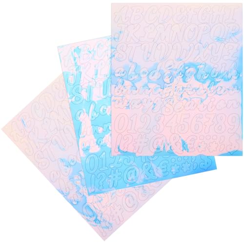 VICASKY 3 Bögen Alphabet Aufkleber Autoaufkleber Nagelaufkleber Wasserfeste Aufkleber Mehrzweck Briefkasten Buchstabenaufkleber Briefkasten Abziehbilder Buchstabenaufkleber Propylen von VICASKY