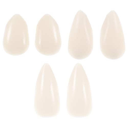VICASKY 3 Paar Vampirzähne, Gefälschte Kostümzähne für Cosplay, Halloween-Party-Requisiten, Realistische Zahnkappen, 13 Mm, 15 Mm, 17 Mm, Weißes Harz VICASKY 3 Paar Vampirzähne, Gefälschte Kostümzähne für Cosplay, Halloween-Party-Requisiten, Realistische Zahnkappen, 13 Mm, 15 Mm, 17 Mm, Weißes Harz von VICASKY