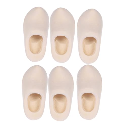 VICASKY 3 Paare Miniatur Holzschuhe Blanko Klompen Puppenhaus Deko DIY Mini Schuhe Leichte Puppenzubehör Holzschuhe für Puppenhaus und Bastelornamente VICASKY 3 Paare Miniatur Holzschuhe Blanko Klompen Puppenhaus Deko DIY Mini Schuhe Leichte Puppenzubehör Holzschuhe für Puppenhaus und Bastelornamente von VICASKY