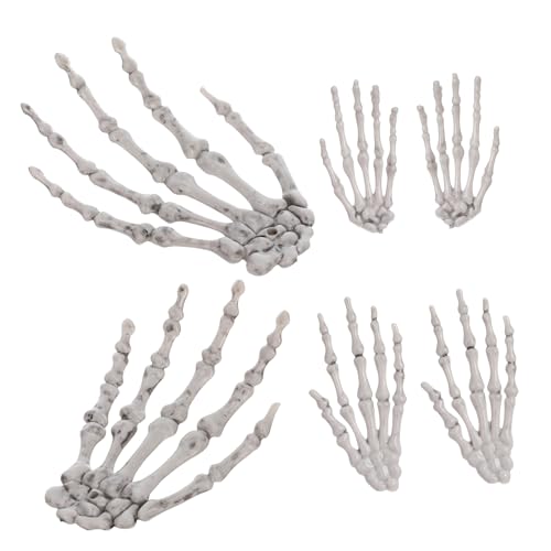 VICASKY 3 Paare Skelettkrallendekoration Halloween-Verzierung Skelett-Handschuhe Hey gruselig Skelettteile Halloween Halloween-Skeletthand Halloween-Dekorationsparty Skelett- Plastik VICASKY 3 Paare Skelettkrallendekoration Halloween-Verzierung Skelett-Handschuhe Hey gruselig Skelettteile Halloween Halloween-Skeletthand Halloween-Dekorationsparty Skelett- Plastik von VICASKY
