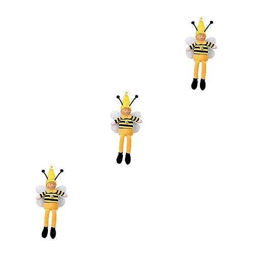 VICASKY 3 STK Geflügelter Langbeiniger Gnom Nordische Zwerge Plüschpuppe Skandinavisch Festival-puppendekor Tag Zwerge Tabletts Dekorativ Miniaturtiere Requisiten Stoff Biene von VICASKY