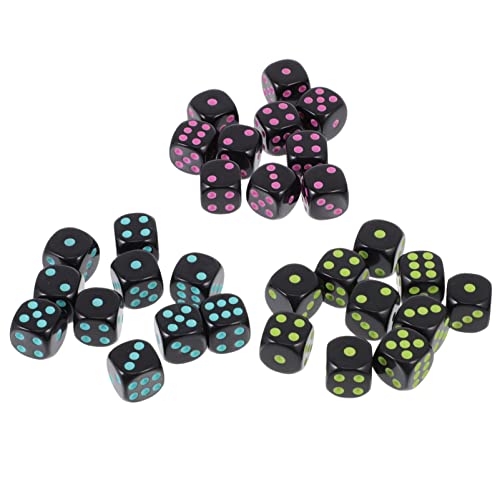 VICASKY 16-mm-acrylwürfel – 3 Sets Mit Je 30 Stück Lichtbeständig Perfekt Für Spielzubehör Und Requisiten von VICASKY
