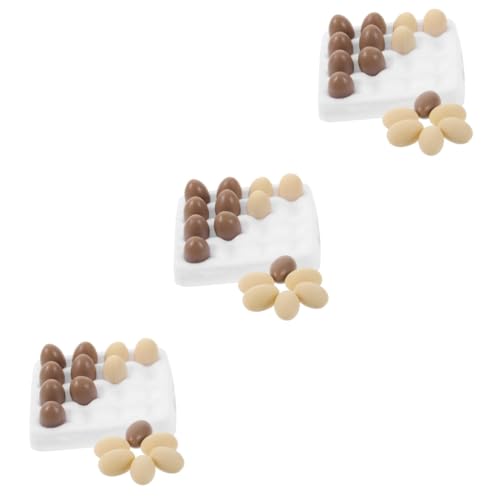 VICASKY 3 Sätze Eiertablett-Spielzeug puppenhauszubehör Dollhouse Accessories Ei Spielzeug Spielzeuge puppenhaus zubehör Mini-Eier-Dekore Miniatur-Eierablage für Puppenhaus Baumwolle VICASKY 3 Sätze Eiertablett-Spielzeug puppenhauszubehör Dollhouse Accessories Ei Spielzeug Spielzeuge puppenhaus zubehör Mini-Eier-Dekore Miniatur-Eierablage für Puppenhaus Baumwolle von VICASKY