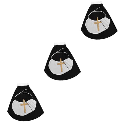 VICASKY 3 Sätze Halloween Priester Kostüm Teilig mit Kreuz Anhänger Schwarzes Baumwoll Polyester Kopf und Halstuch für Cosplay Party und Rollenspiel VICASKY 3 Sätze Halloween Priester Kostüm Teilig mit Kreuz Anhänger Schwarzes Baumwoll Polyester Kopf und Halstuch für Cosplay Party und Rollenspiel von VICASKY