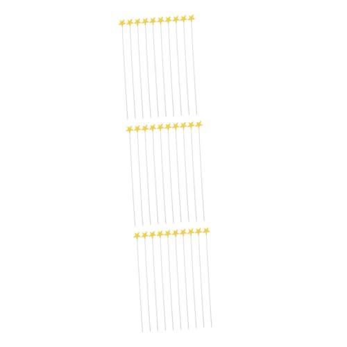 VICASKY 3 Sätze Kuchendekoration Kuchen Dekoration Tortendekoration Torten Dekoration Hochzeitstorte Deko Glitzersterne Topper Stern-mond-kuchen-deckel Schaum Yellow 100 Stück * 3 von VICASKY