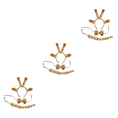 VICASKY 3 Sätze Niedliches Giraffen Kostüm für Teiliges Tierkostüm mit Strapazierfähigem Haarschmuck und Fliege für Halloween Karneval Geburtstagsfeiern und Cosplay VICASKY 3 Sätze Niedliches Giraffen Kostüm für Teiliges Tierkostüm mit Strapazierfähigem Haarschmuck und Fliege für Halloween Karneval Geburtstagsfeiern und Cosplay von VICASKY