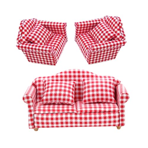 VICASKY Mini-Sofa-modellset Mit Karomuster – 3-teilig Puppenhausmöbel Im Maßstab 112 Perfekte Raumdekoration VICASKY Mini-Sofa-modellset Mit Karomuster – 3-teilig Puppenhausmöbel Im Maßstab 112 Perfekte Raumdekoration von VICASKY