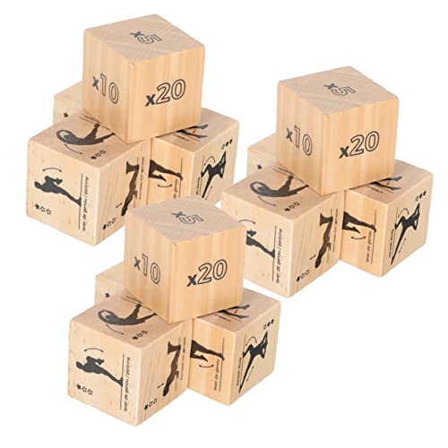 VICASKY 3 Sets Holzwürfel Fitness Home Gym Würfel Übungsspiel Brettspiele Würfel Gym Zubehör Workout Zubehör Workout Spiel Schwarz VICASKY 3 Sets Holzwürfel Fitness Home Gym Würfel Übungsspiel Brettspiele Würfel Gym Zubehör Workout Zubehör Workout Spiel Schwarz von VICASKY