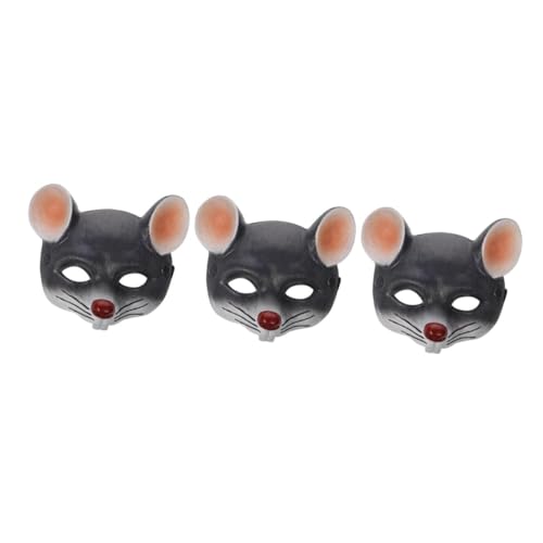 VICASKY 3 Stck. Teiliges Mäusemasken aus Leichtem PU Schaumstoff Atmungsaktive Halloween Karneval in Dunkelgrau Unisex für Party Maskerade Fasching und Kostümanlässe VICASKY 3 Stck. Teiliges Mäusemasken aus Leichtem PU Schaumstoff Atmungsaktive Halloween Karneval in Dunkelgrau Unisex für Party Maskerade Fasching und Kostümanlässe von VICASKY