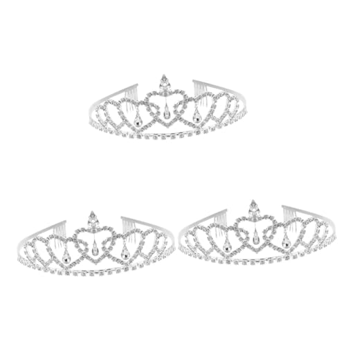 VICASKY 3 Stück Bridal Rhinestone Krone Leichtes Diadem Damen Hochzeit Stirnband Silberfarben Haarschmuck für Braut Party Geburtstag Festliche Anlässe VICASKY 3 Stück Bridal Rhinestone Krone Leichtes Diadem Damen Hochzeit Stirnband Silberfarben Haarschmuck für Braut Party Geburtstag Festliche Anlässe von VICASKY
