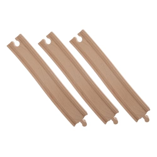 VICASKY 3 Stück Bulk-Track-Requisiten DIY-Track Abspielen Zug Szene Eisenbahn Zug-Szene-Track Gleismodell Bahngleis Aus Holz Strecke Zusammenbauen Zusammengebaute Strecke Hölzern von VICASKY