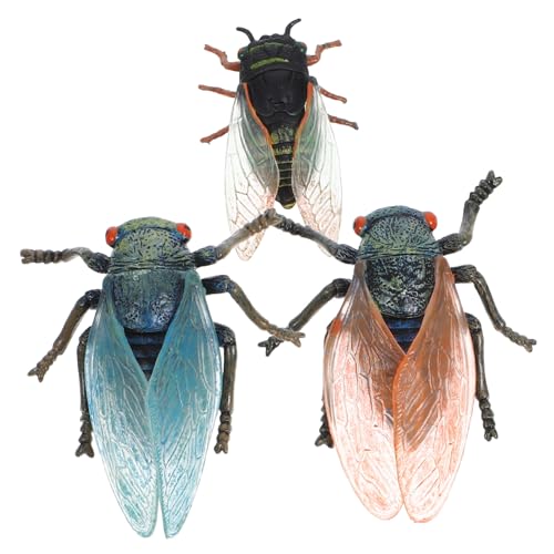 VICASKY 3 Stück Cicada Figuren aus Teiliges Insekten für Tischdekoration und Kreative Bastelprojekte Realistische Nachbildung für Lernspiele und Gartenverschönerung VICASKY 3 Stück Cicada Figuren aus Teiliges Insekten für Tischdekoration und Kreative Bastelprojekte Realistische Nachbildung für Lernspiele und Gartenverschönerung von VICASKY