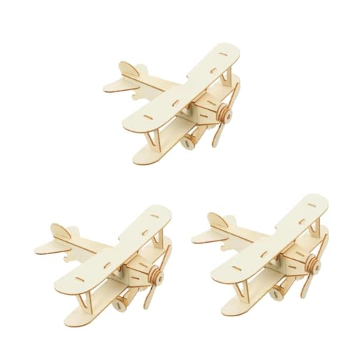 VICASKY 3 Stück DIY Holzflugzeug Modellbausatz Handgemachtes Puzzle für Bemalen Fördert Kreativität und Motorische Fähigkeiten für Junge Bastler und Lernbegeisterte Holzfarbe VICASKY 3 Stück DIY Holzflugzeug Modellbausatz Handgemachtes Puzzle für Bemalen Fördert Kreativität und Motorische Fähigkeiten für Junge Bastler und Lernbegeisterte Holzfarbe von VICASKY