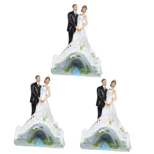 VICASKY 3 Stück Elegante Hochzeitstortendeko Brautpaar Figur Resin Handbemalt Delikate Hochzeit Party Dekoration für Verlobung Brautdusche VICASKY 3 Stück Elegante Hochzeitstortendeko Brautpaar Figur Resin Handbemalt Delikate Hochzeit Party Dekoration für Verlobung Brautdusche von VICASKY