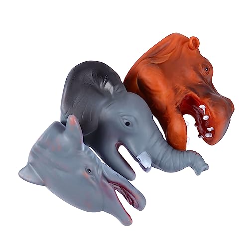 VICASKY Frühes Lernspielzeug 3-teiliges Fingerpuppen-spielzeugset Tierfinger Weicher Kunststoff Kinder Vorschulspielzeug Elefant Nilpferd VICASKY Frühes Lernspielzeug 3-teiliges Fingerpuppen-spielzeugset Tierfinger Weicher Kunststoff Kinder Vorschulspielzeug Elefant Nilpferd von VICASKY
