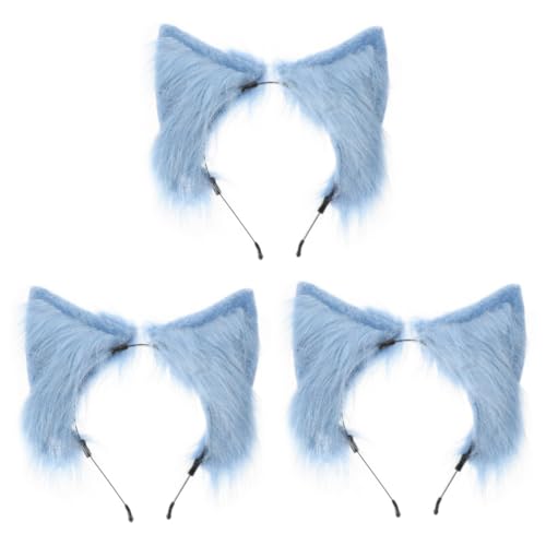 VICASKY 3 Stück Fluffiges Animal Ear Headband für Damen Kuscheliges Katzenohren Haarband aus Kunstpelz Bequemes Stirnband mit Pelzigen Tierohren für Cosplay und Freizeit Langlebiges und VICASKY 3 Stück Fluffiges Animal Ear Headband für Damen Kuscheliges Katzenohren Haarband aus Kunstpelz Bequemes Stirnband mit Pelzigen Tierohren für Cosplay und Freizeit Langlebiges und von VICASKY
