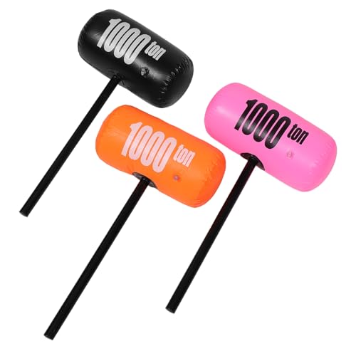 VICASKY Sicherer Aufblasbarer Spielzeughammer Für Kinder 3er-Pack PVC-aufblashämmer Für Geburtstagspartyspiele Für Jungen Und Mädchen von VICASKY
