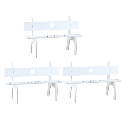 VICASKY 3 Stück Hängende Fußpuppen Stühle Miniatur Dekorationsmöbel für Puppenhaus Weißer Hocker für Hängende Beine Detailreiche Mini für Puppen und VICASKY 3 Stück Hängende Fußpuppen Stühle Miniatur Dekorationsmöbel für Puppenhaus Weißer Hocker für Hängende Beine Detailreiche Mini für Puppen und von VICASKY