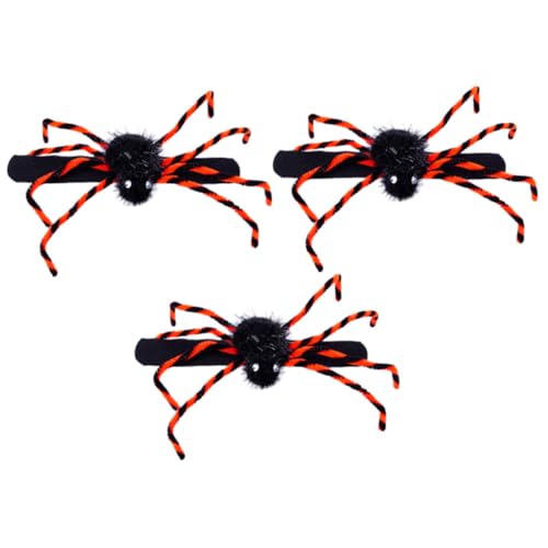 VICASKY 3 Stück Halloween Schnapparmband mit Spinnen Design Gruselige Armbänder für Halloween Dekoration Mitgebsel für Partys und Kindergeburtstage von VICASKY