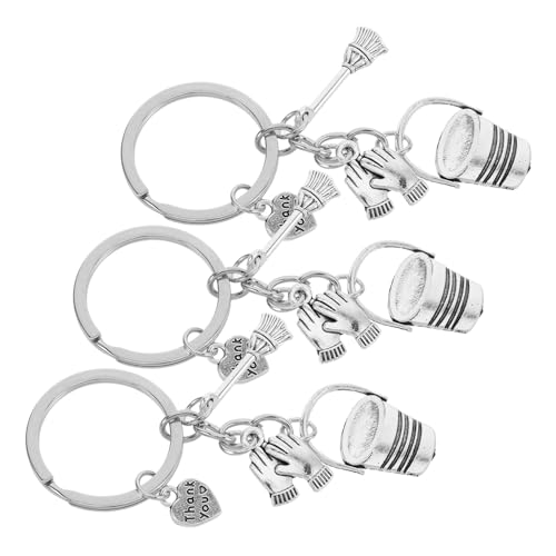 VICASKY 3 Stück Housekeeping Appreciation Keychain Teilig Metall Eimer Besen Handschuhe Charm Langlebig Kratzfest Stilvoll für Reinigungskräfte und Alltag VICASKY 3 Stück Housekeeping Appreciation Keychain Teilig Metall Eimer Besen Handschuhe Charm Langlebig Kratzfest Stilvoll für Reinigungskräfte und Alltag von VICASKY