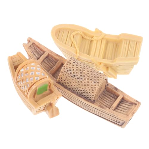 VICASKY Vintage Boot Figuren 3 Stücke Miniatur Boot Modelle Mini Boote Für Landschaft Decor VICASKY Vintage Boot Figuren 3 Stücke Miniatur Boot Modelle Mini Boote Für Landschaft Decor von VICASKY