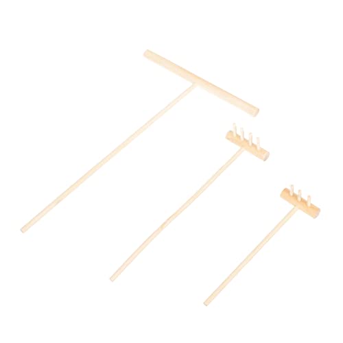 VICASKY 3 Stück Mini DIY Sandtisch Rechen aus Hochwertigem Kunststoff Leicht und Tragbar Praktisches Sandspielzeug für Meditative Tischdekoration für Kreative Sandgestaltung von VICASKY
