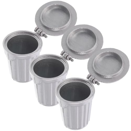 VICASKY 3 Stück Mini Mülleimer Mini Lebensmittelspielzeug Kücheneimer Lebensmittelminiaturen Einfache Minis Kleiner Abfalleimer Mini Kleiner Schlafzimmereimer Süße Klappe von VICASKY