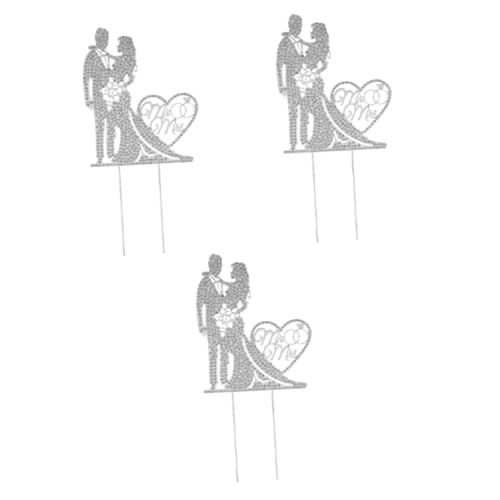 VICASKY 3 Stück Mr Mrs Hochzeitstortenaufsatz Silber Cake Decor Eleganter Brautpaar Cake Topper Romantische Tortendekoration Festliche Hochzeitsfeier VICASKY 3 Stück Mr Mrs Hochzeitstortenaufsatz Silber Cake Decor Eleganter Brautpaar Cake Topper Romantische Tortendekoration Festliche Hochzeitsfeier von VICASKY