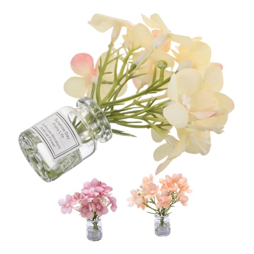 VICASKY 3 Stück Puppenhaus-miniaturblumen in Vase, Mini-vase Mit Künstlicher Blume Für Glasflasche, Miniaturpflanze, Mikrolandschaftsszene, Requisiten, Dekoration VICASKY 3 Stück Puppenhaus-miniaturblumen in Vase, Mini-vase Mit Künstlicher Blume Für Glasflasche, Miniaturpflanze, Mikrolandschaftsszene, Requisiten, Dekoration von VICASKY