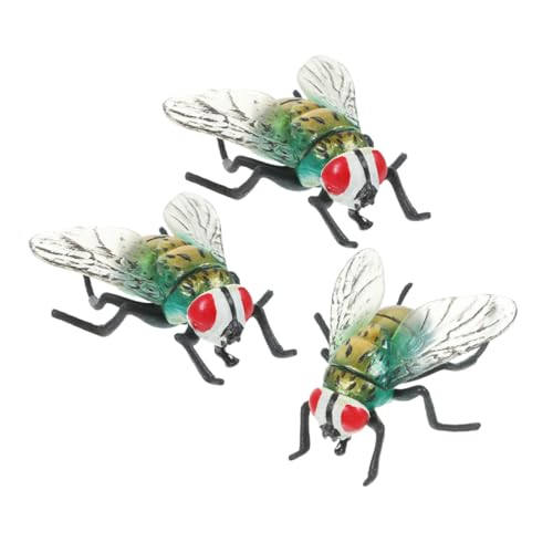 VICASKY 3 Stück Realistische Kunststoff Fliegen Figuren Detailgetreue Insektenmodelle mit Farbintensiver Oberfläche Leicht und Tragbar für Sammler und Dekoration bei Halloween und Outdoor VICASKY 3 Stück Realistische Kunststoff Fliegen Figuren Detailgetreue Insektenmodelle mit Farbintensiver Oberfläche Leicht und Tragbar für Sammler und Dekoration bei Halloween und Outdoor von VICASKY
